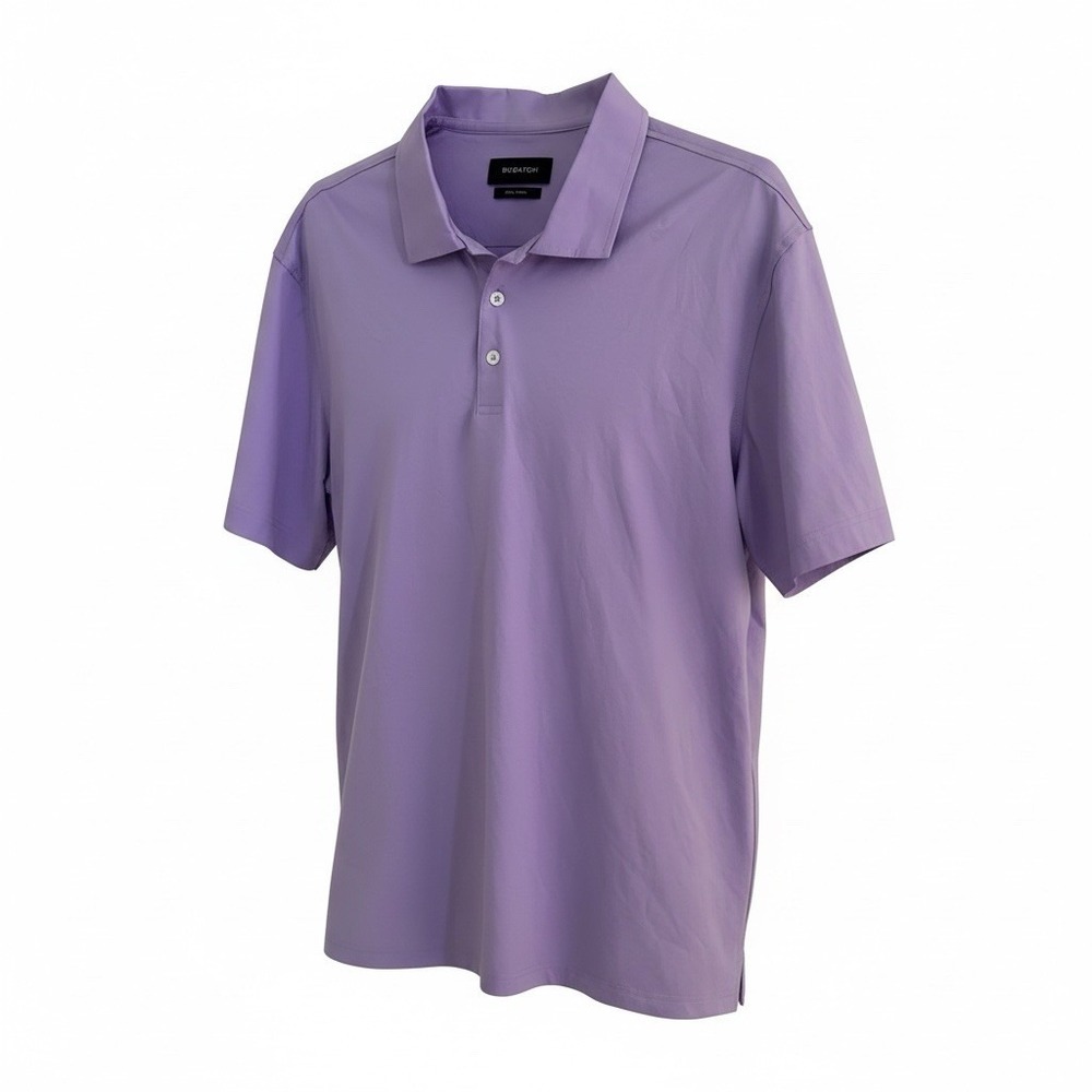 Tiny flaw Bugatchi Purple Men's XL Short Sleeve Knit Polo Shirt Stretch Cotton